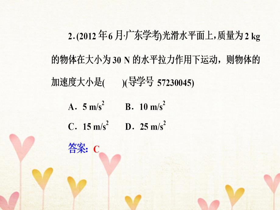 高中物理学业水平复习 专题三 考点2 牛顿第二定律课件_第4页