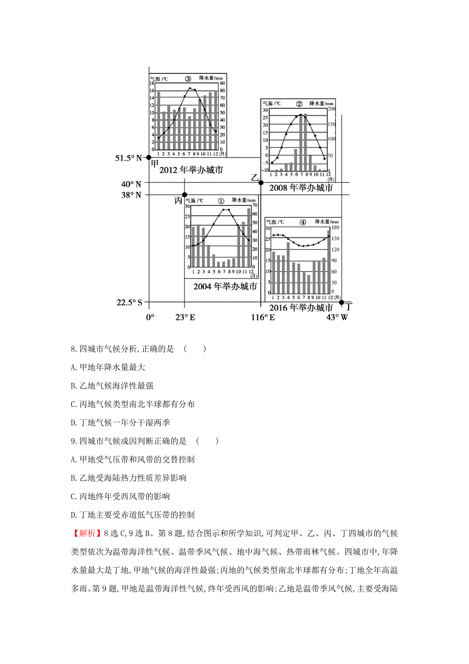 2018年高考地理一轮复习课时作业提升练三十六17_1世界地理概况新人教版_第4页