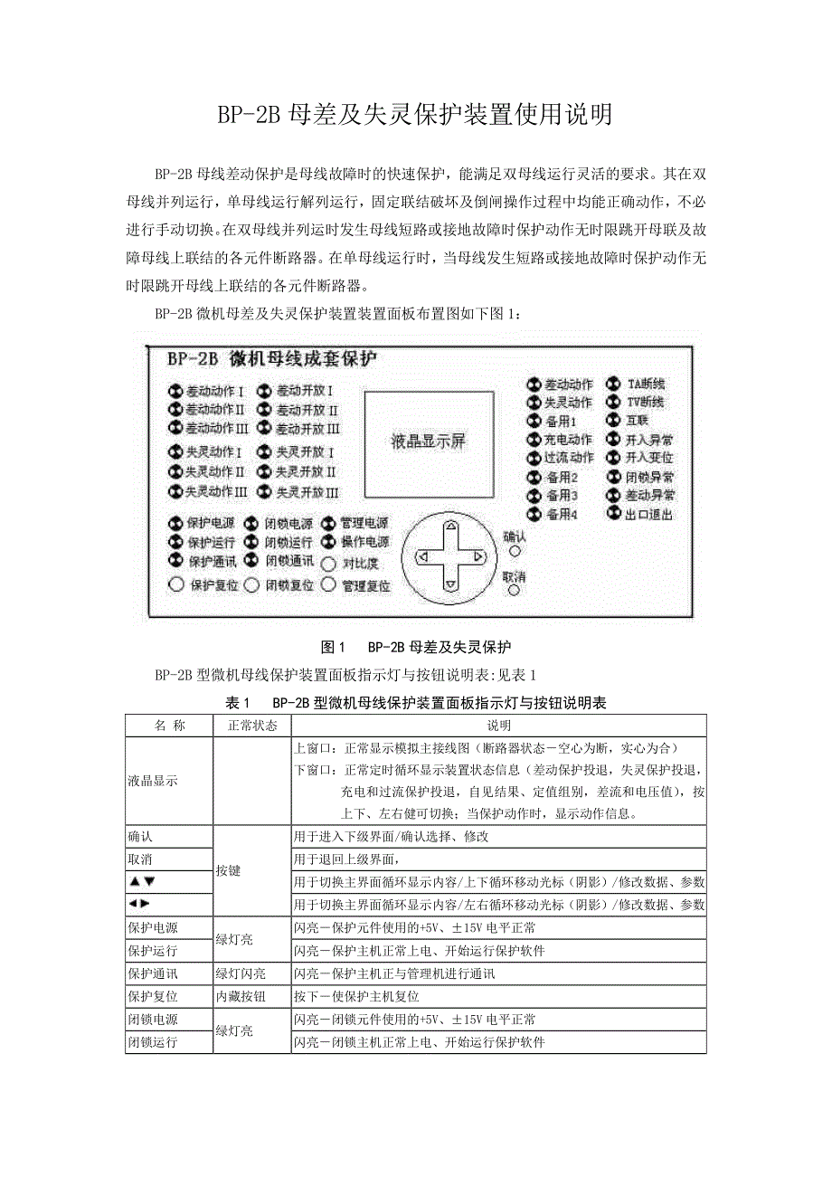 深瑞bp-2b母线保护装置使用说明_第1页