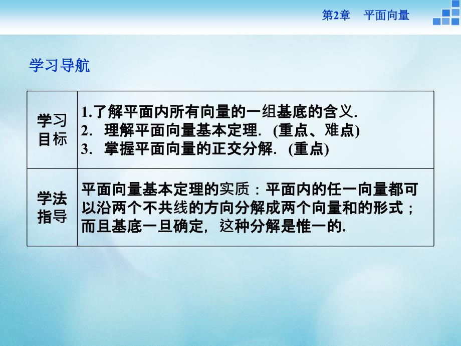 2016_2017年高中数学第二章平面向量2_3向量的坐标表示课件苏教版必修4_第2页