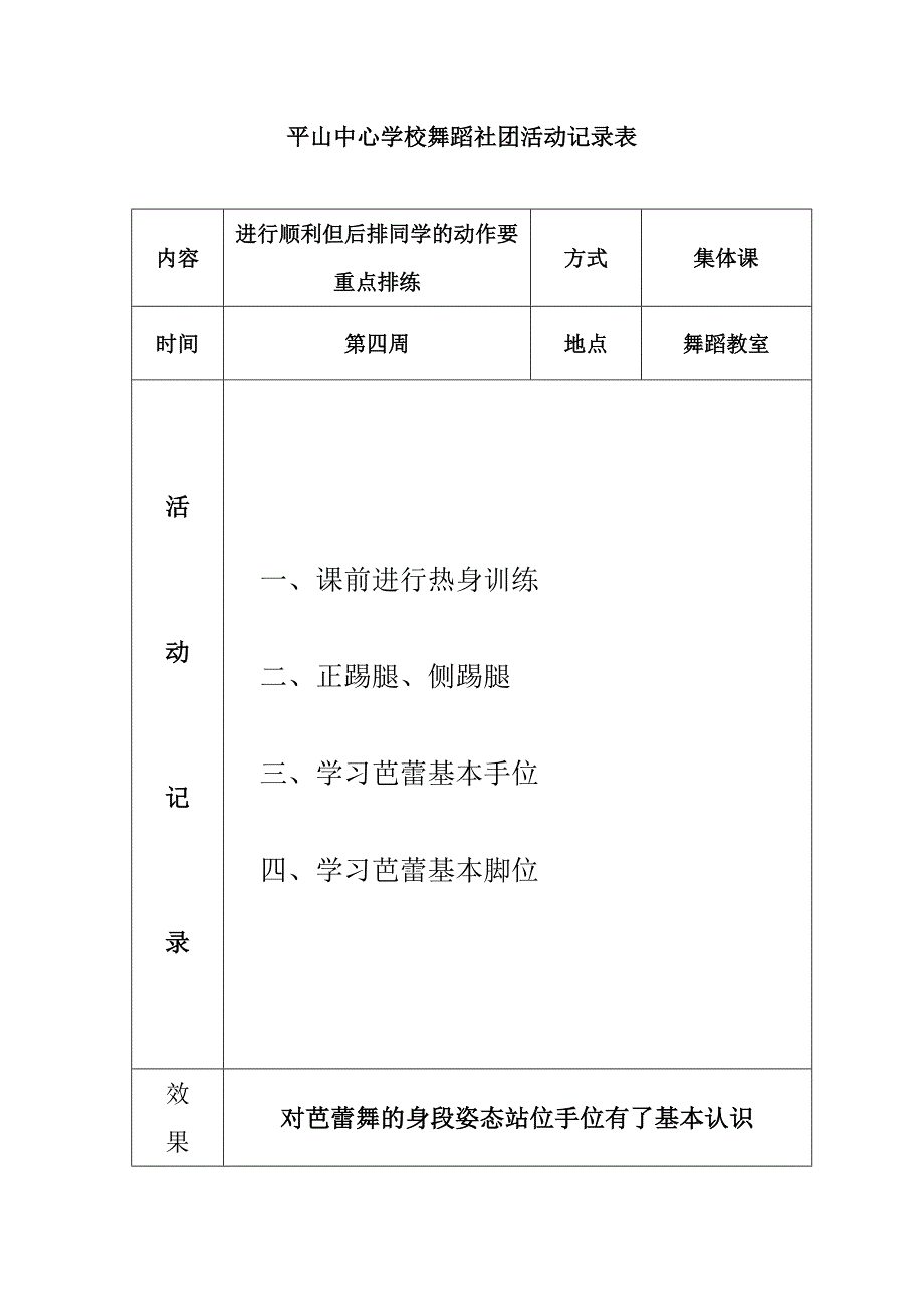 舞蹈社团活动记录86937_第3页