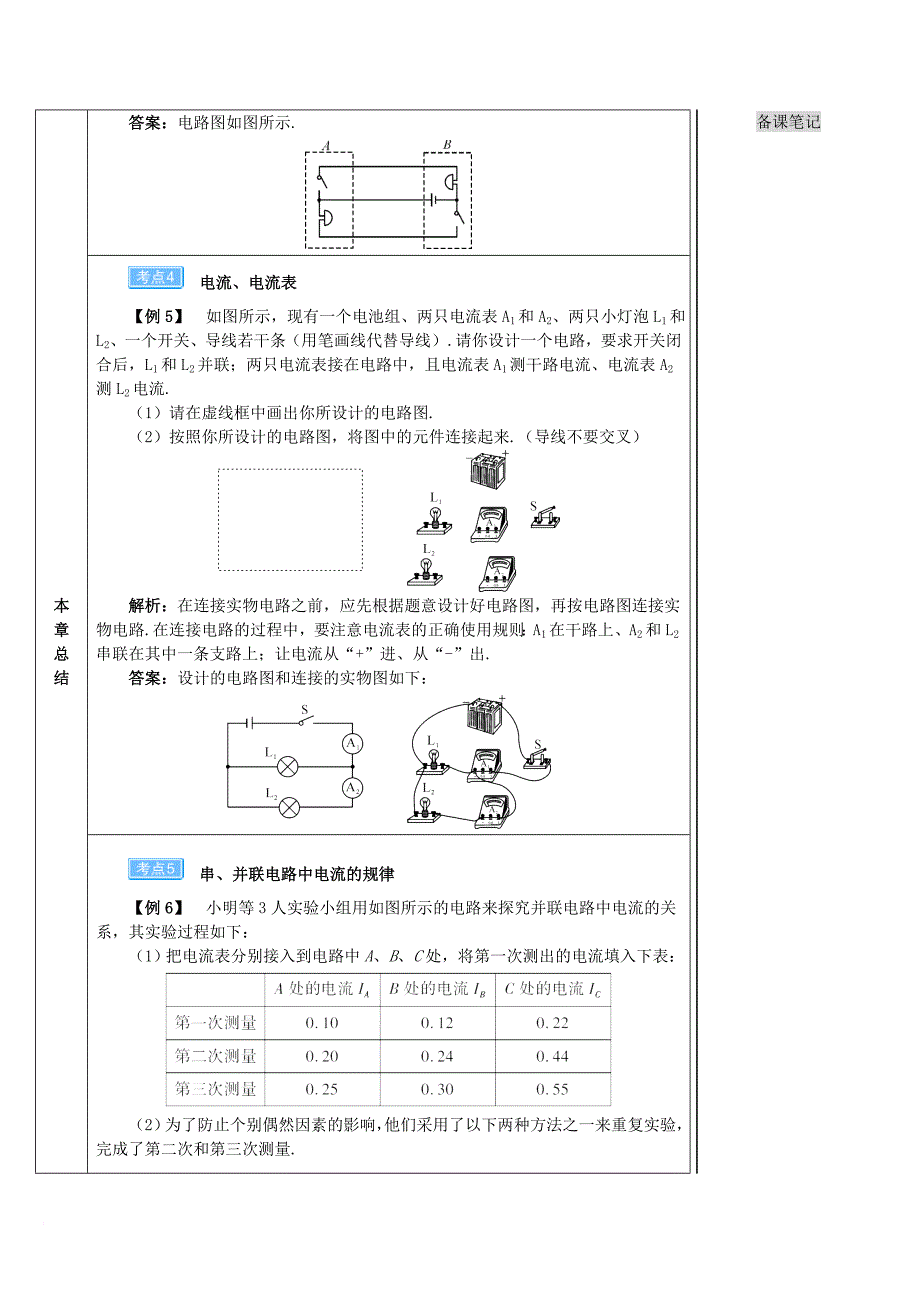 九年级物理全册 15 电流和电路复习训练导学案 （新版）新人教版_第3页