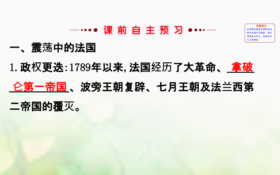 2017_2018学年高中历史专题七近代西方民主政治的确立与发展7_3民主政治的扩展课件人民版必修1_第3页