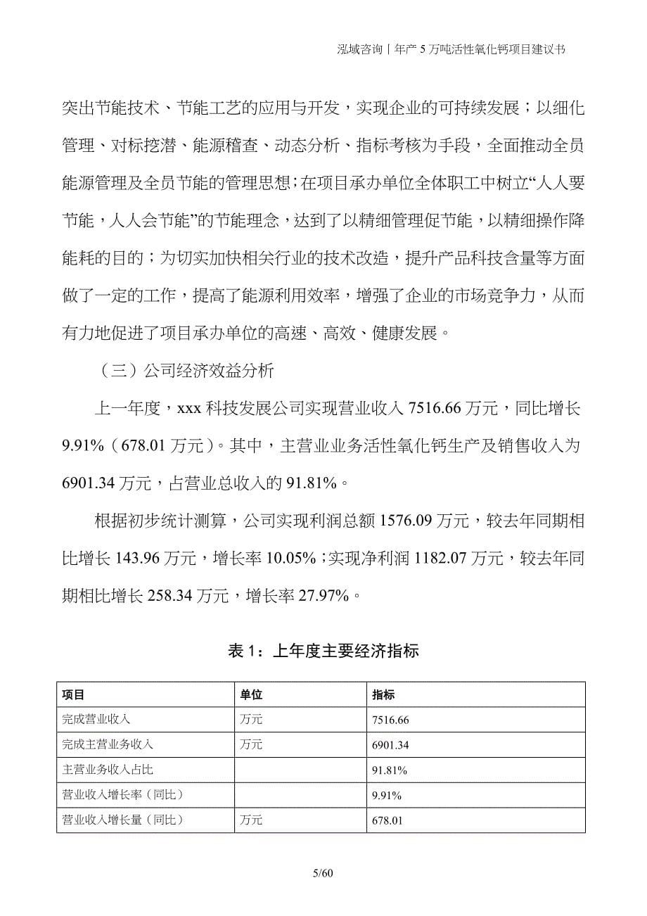 年产5万吨活性氧化钙项目建议书_第5页