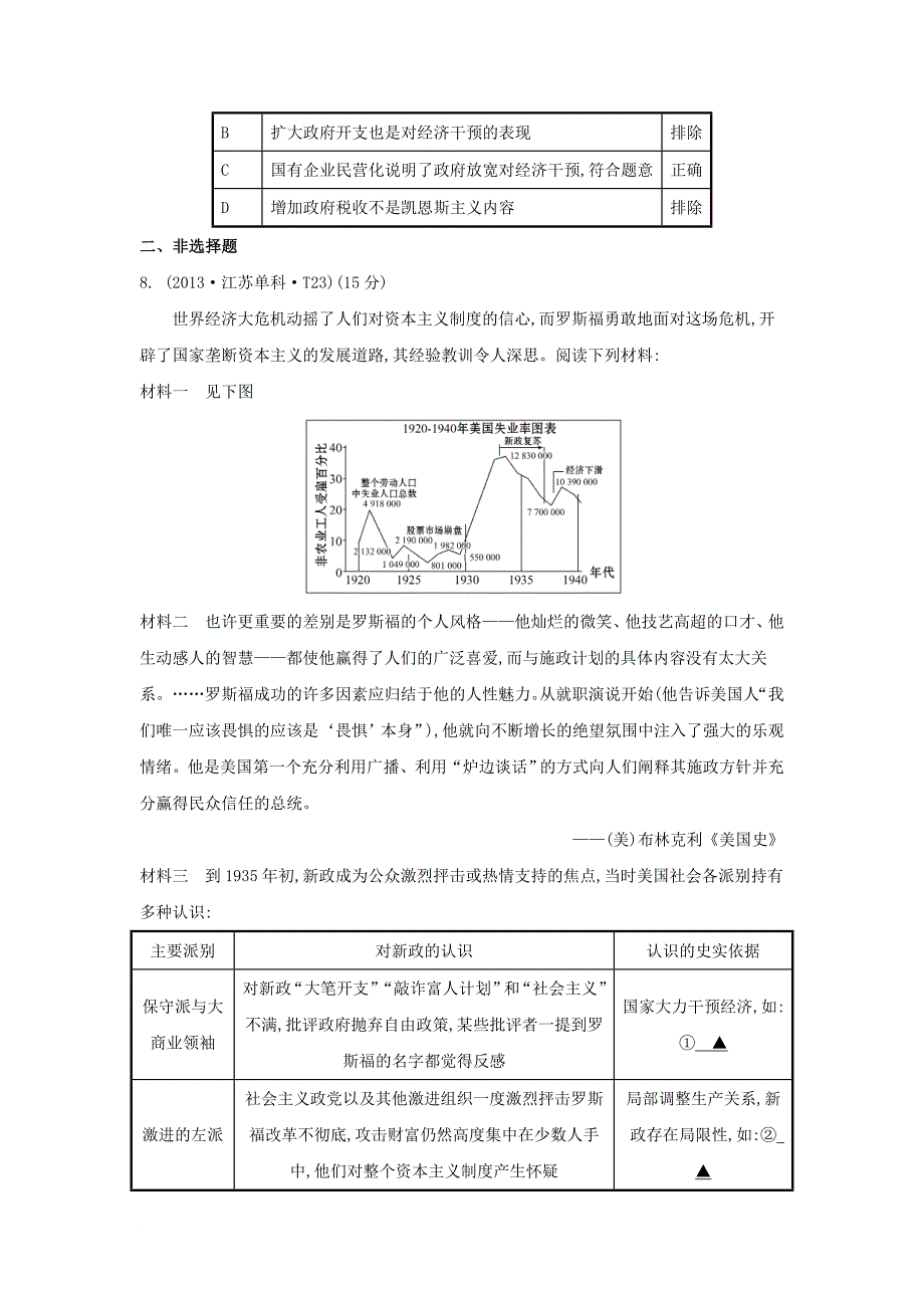 2017_2018学年高中历史考点14世界资本主义经济政策的调整含2013年高考试题人民版_第4页