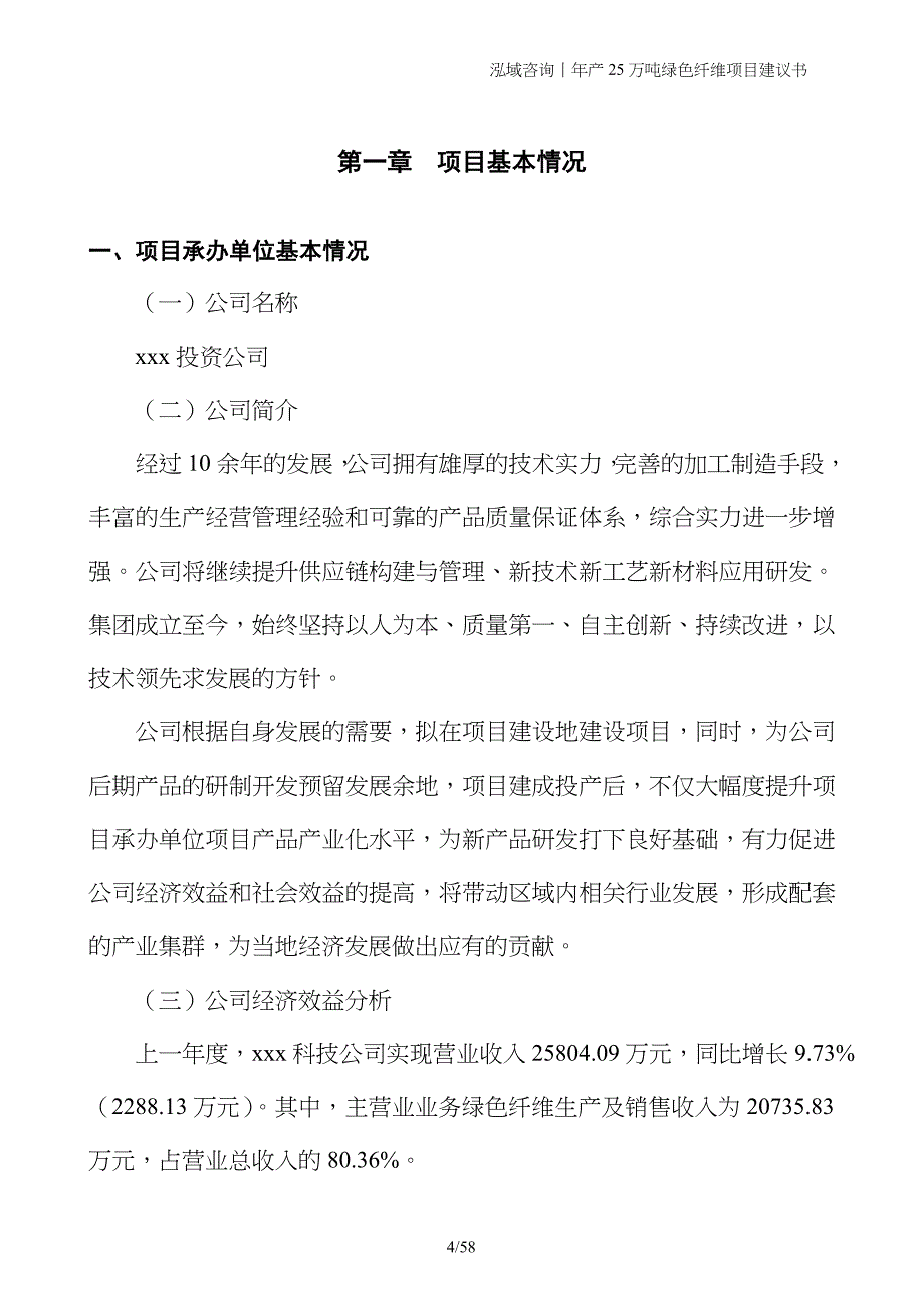 年产25万吨绿色纤维项目建议书_第4页