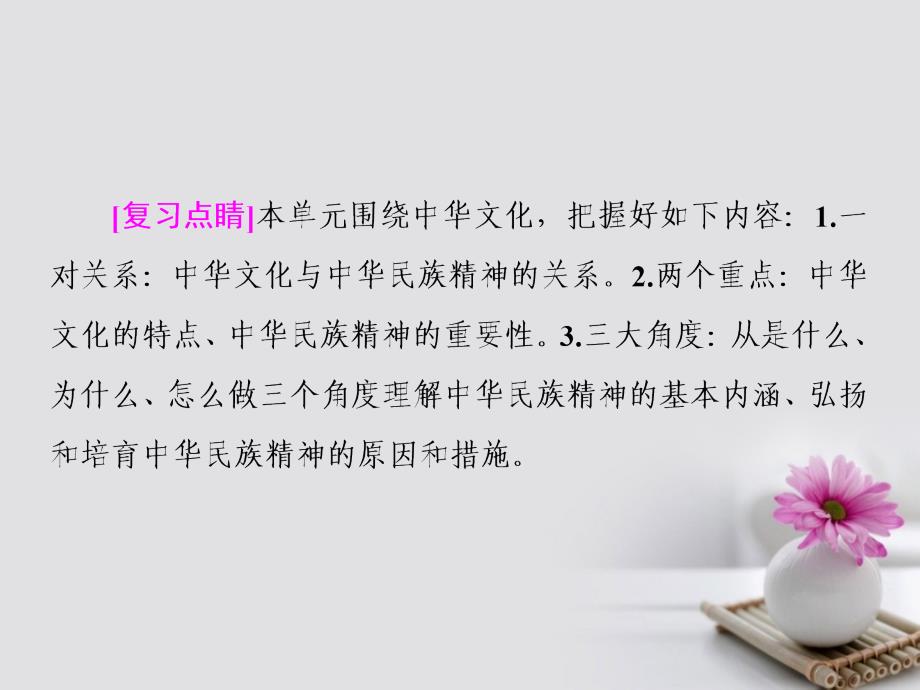 高考政治一轮复习 单元拔高11 中华文化与民族精神课件 新人教版_第4页