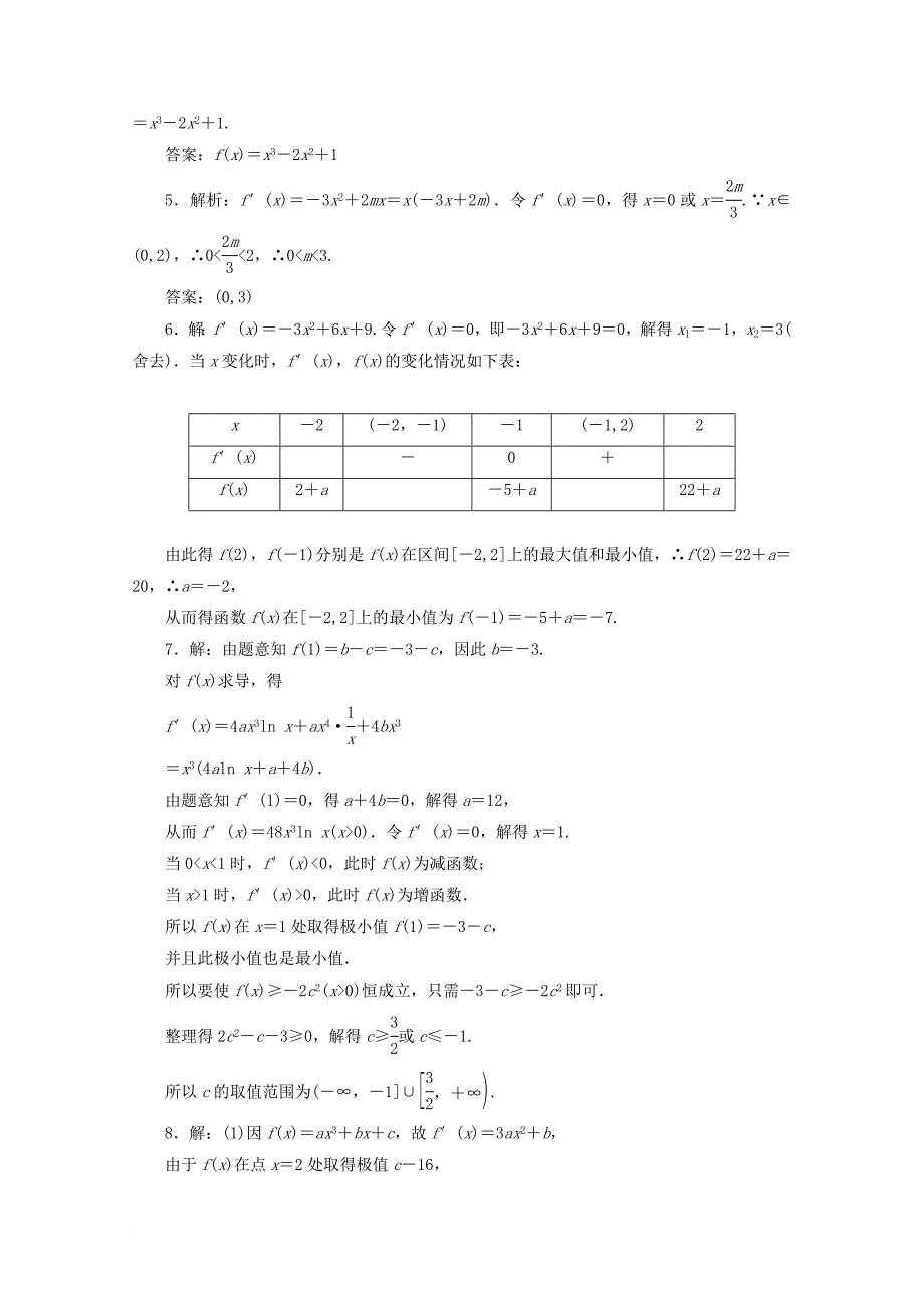 2017_2018学年高中数学课时跟踪训练二十一最大值与最小值苏教版选修1_1_第3页