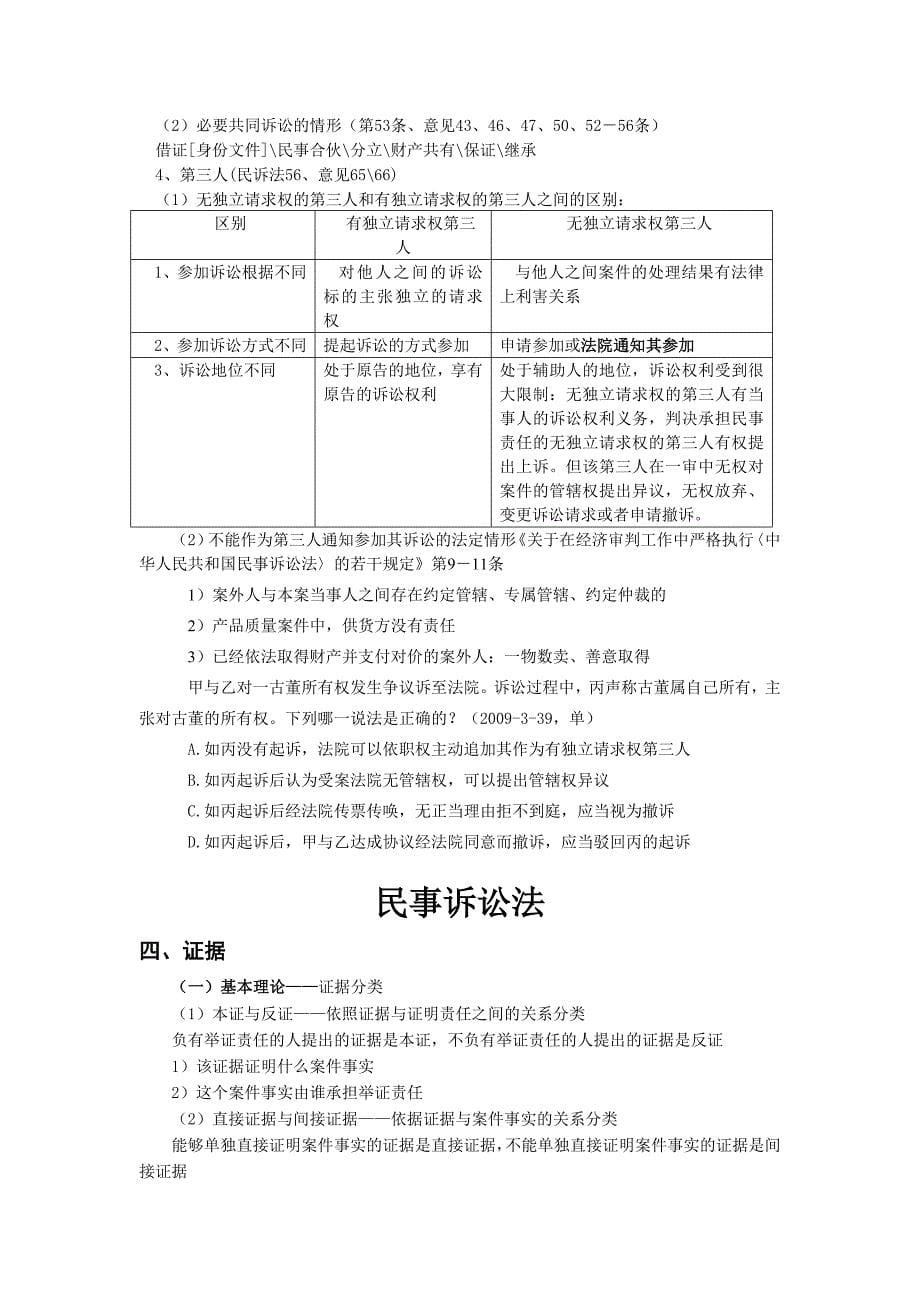 2010众合重点学科郑其斌民事诉讼法讲义_第5页