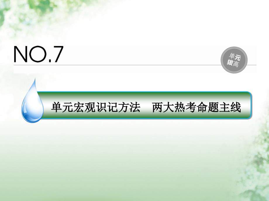 高考历史一轮复习 第七单元 走向世界的资本主义市场单元拔高课件 人民版_第1页