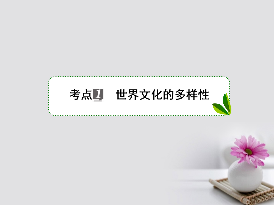 高考政治一轮复习 第十单元 文化传承与创新 23 文化的多样性与文化传播课件 新人教版_第4页