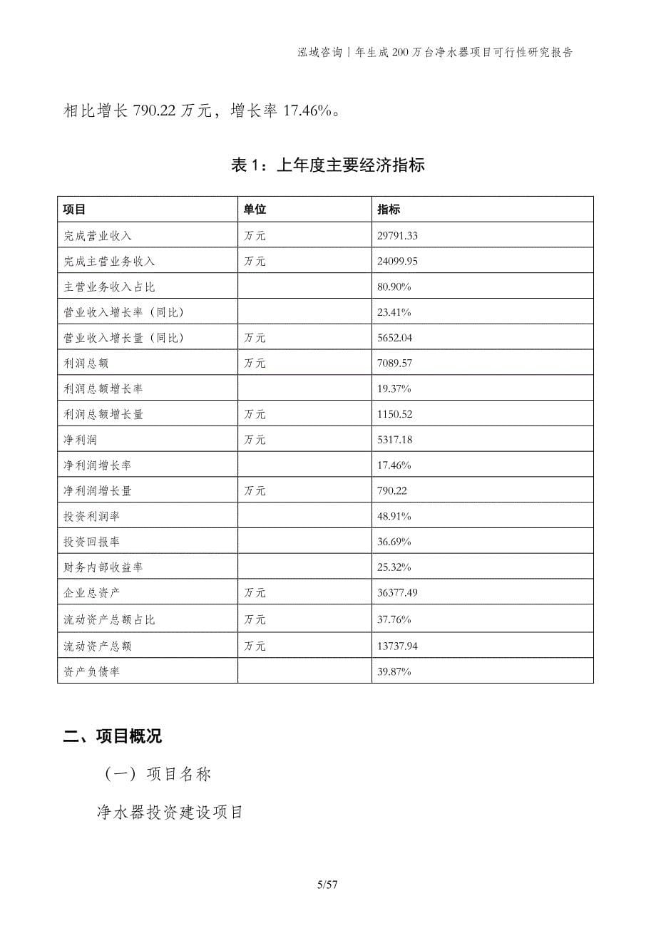 年生成200万台净水器项目可行性研究报告_第5页