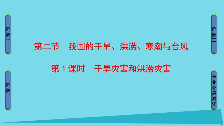 高中地理 第2章 我国主要的自然灾害 第2节 我国的干旱洪涝寒潮与台风（第1课时）干旱灾害和洪涝灾害课件 湘教版选修_第1页