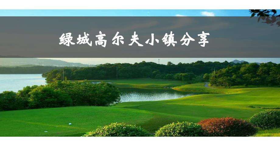 绿城高尔夫小镇项目介绍_第1页