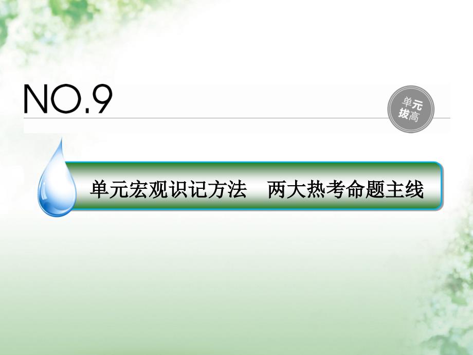 高考历史一轮复习 第九单元 中国特色社会主义建设的道路单元拔高课件 人民版_第1页