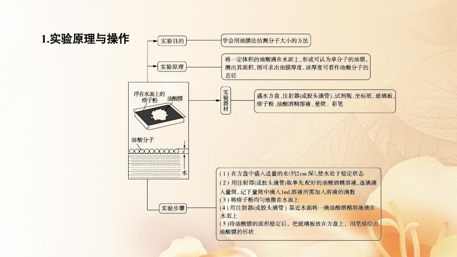 高考物理一轮总复习 实验13 用油膜法估测分子的大小课件_第4页