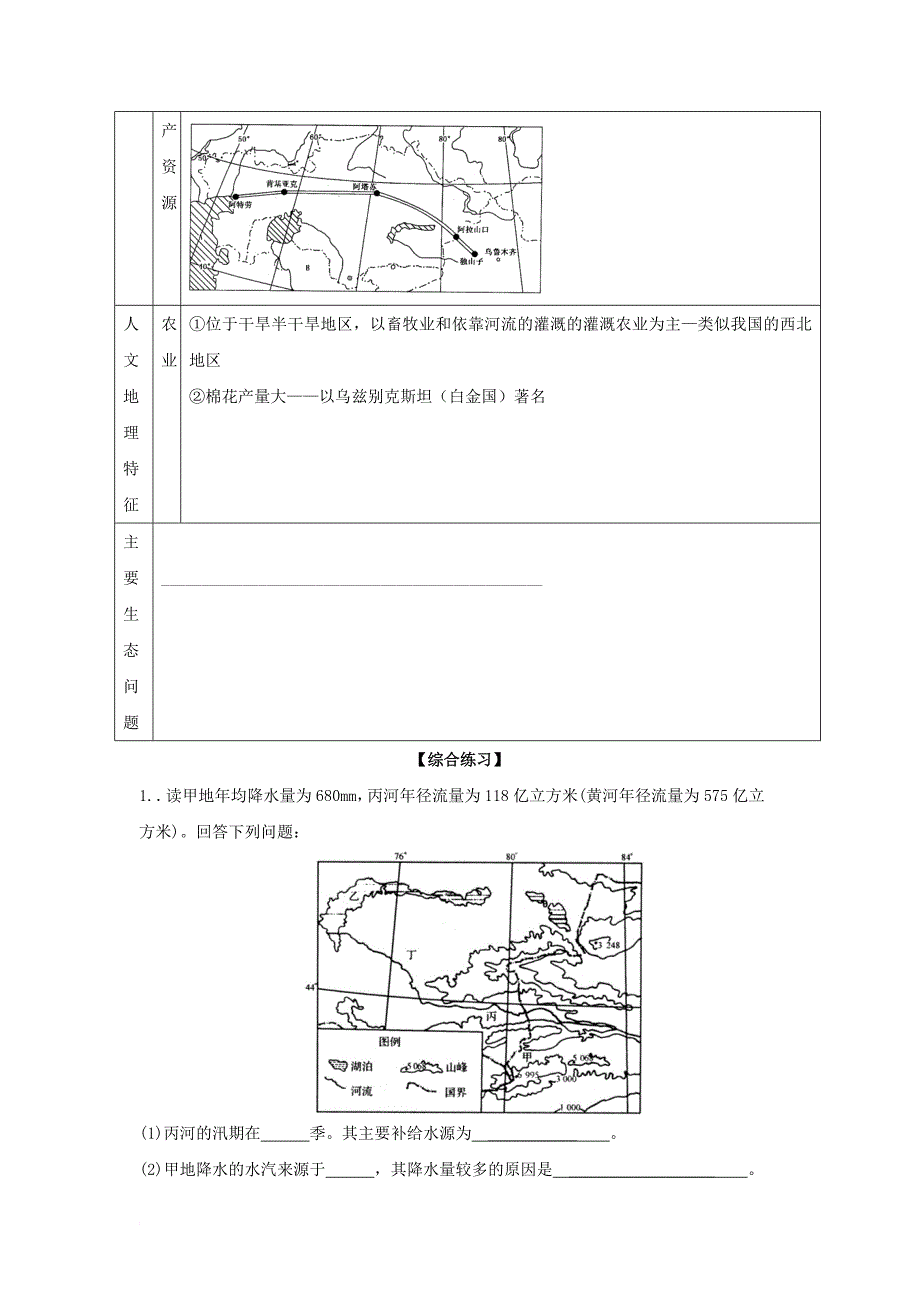 广东省中山市2017届高三地理一轮复习中亚和西亚2练习新人教版_第2页