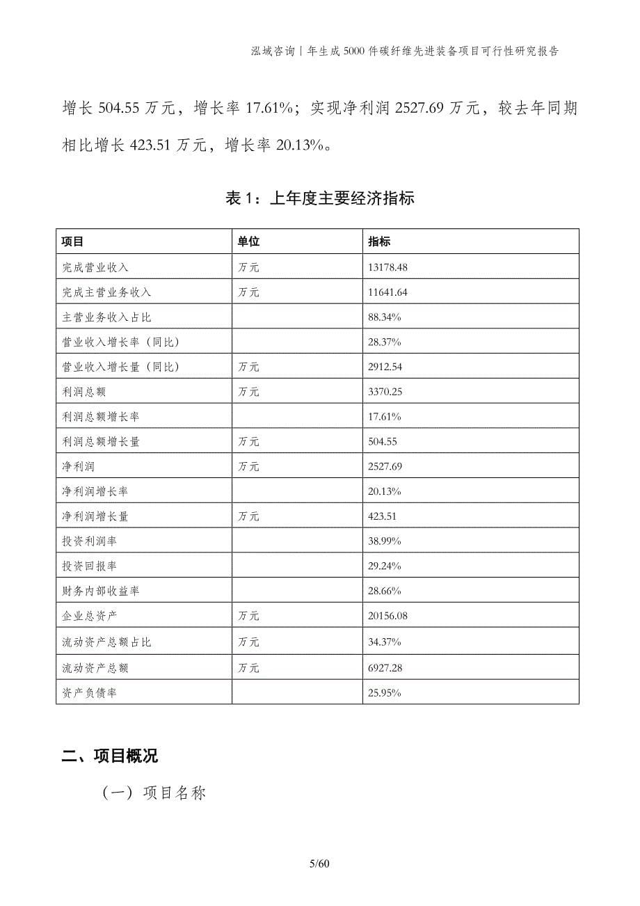 年生成5000件碳纤维先进装备项目可行性研究报告_第5页