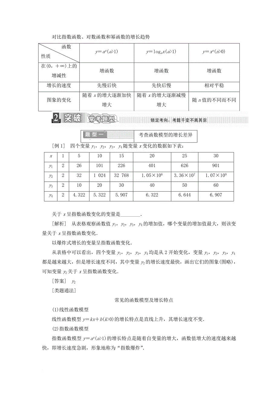 高中数学 第三章 函数的应用 3_2_1 几类不同增长的函数模型学案（含解析）新人教a版必修1_第2页