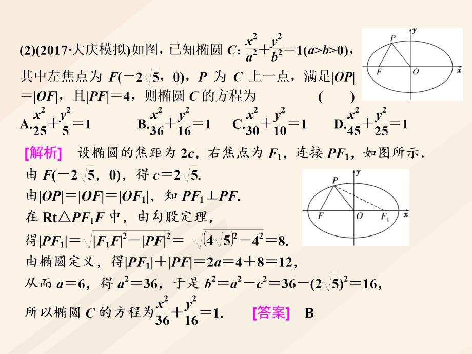 高考数学总复习 高考研究课（一）椭圆命题3角度-求方程、研性质、判关系课件 理_第3页