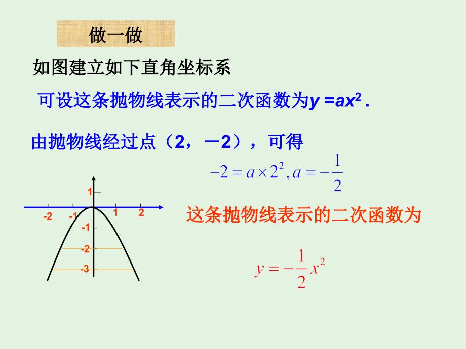 （2017年秋）九年级数学（人教版）上册课件：22.3实际问题与二次函数（3）水位变化问题_第3页