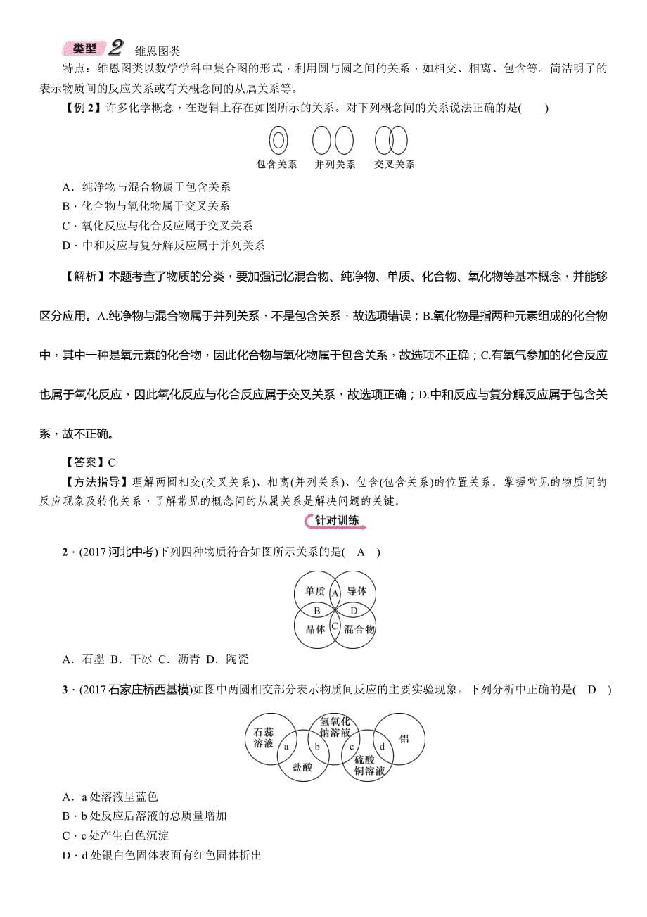 2018届中考化学复习（河北）复习练习：第2编  专题2 坐标曲线、图表、框图、标签题_第5页