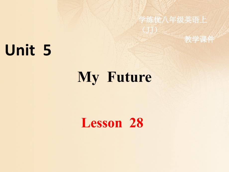 八年级英语上册 unit 5 my future lesson 28 rich or poor it doesn't matter教学课件 （新版）冀教版_第1页