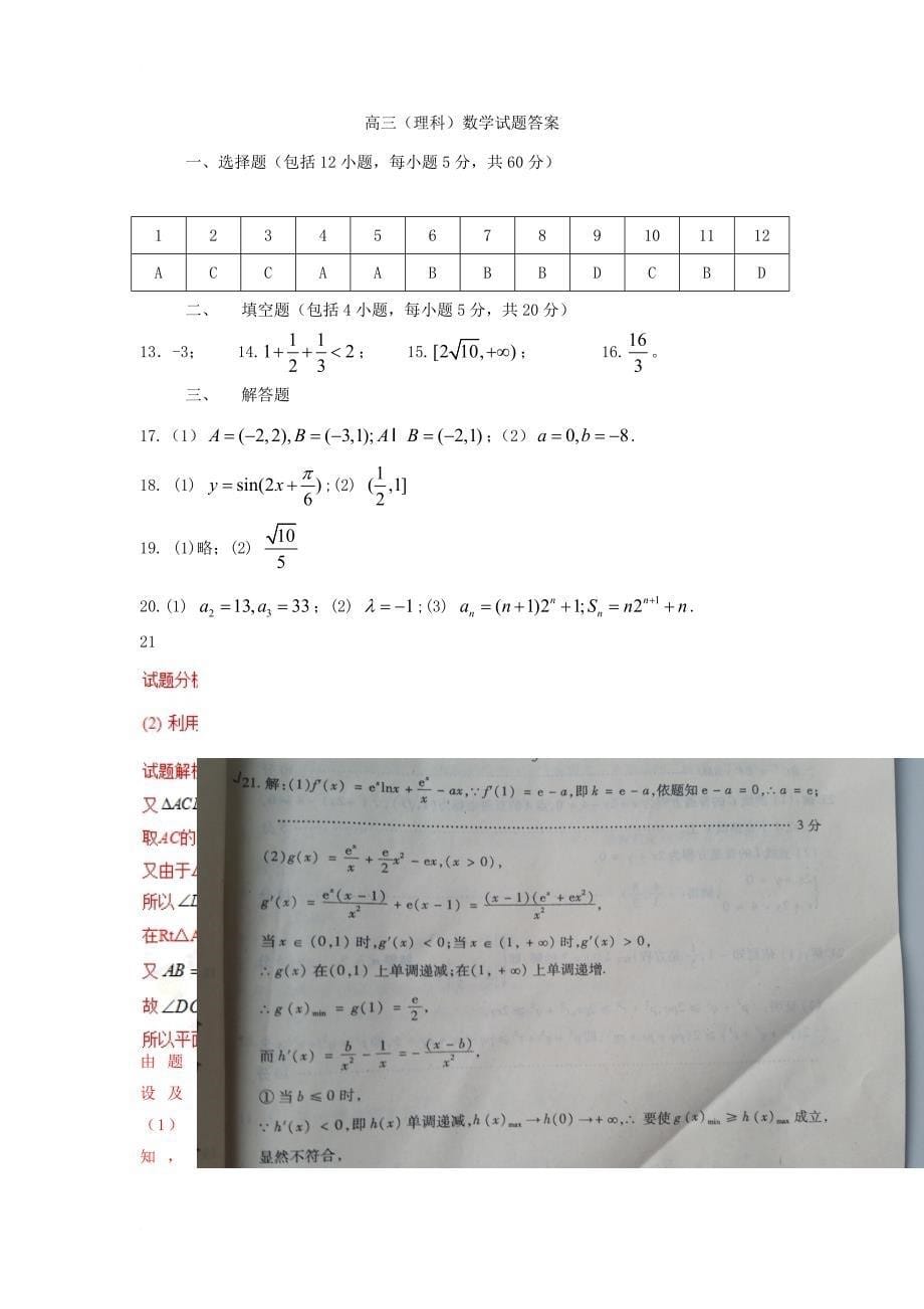 高三数学上学期期中试题 理_2_第5页