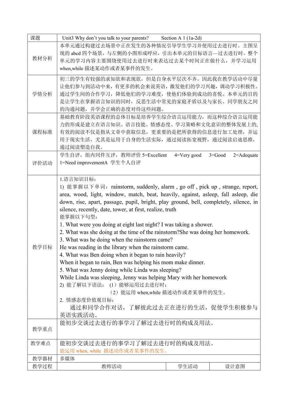 2017-2018学年鲁教版（五四学制）八年级英语上册教案：unit3备课（1）_第1页