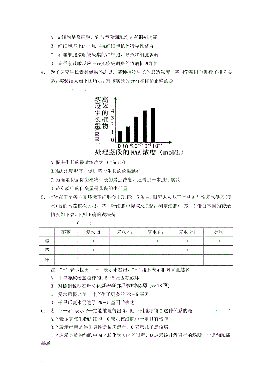 高三理综训练（九）（无答案）_第2页