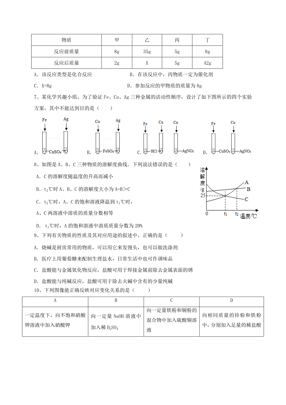 广东省深圳市坪山新区2017届九年级物理下学期第二次调研试题_第2页