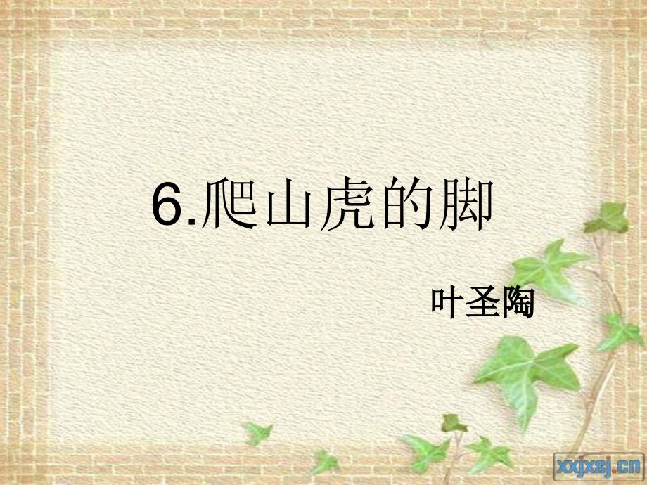 2017年四年级语文上册第2单元6_爬山虎的脚课件1新人教版_第1页