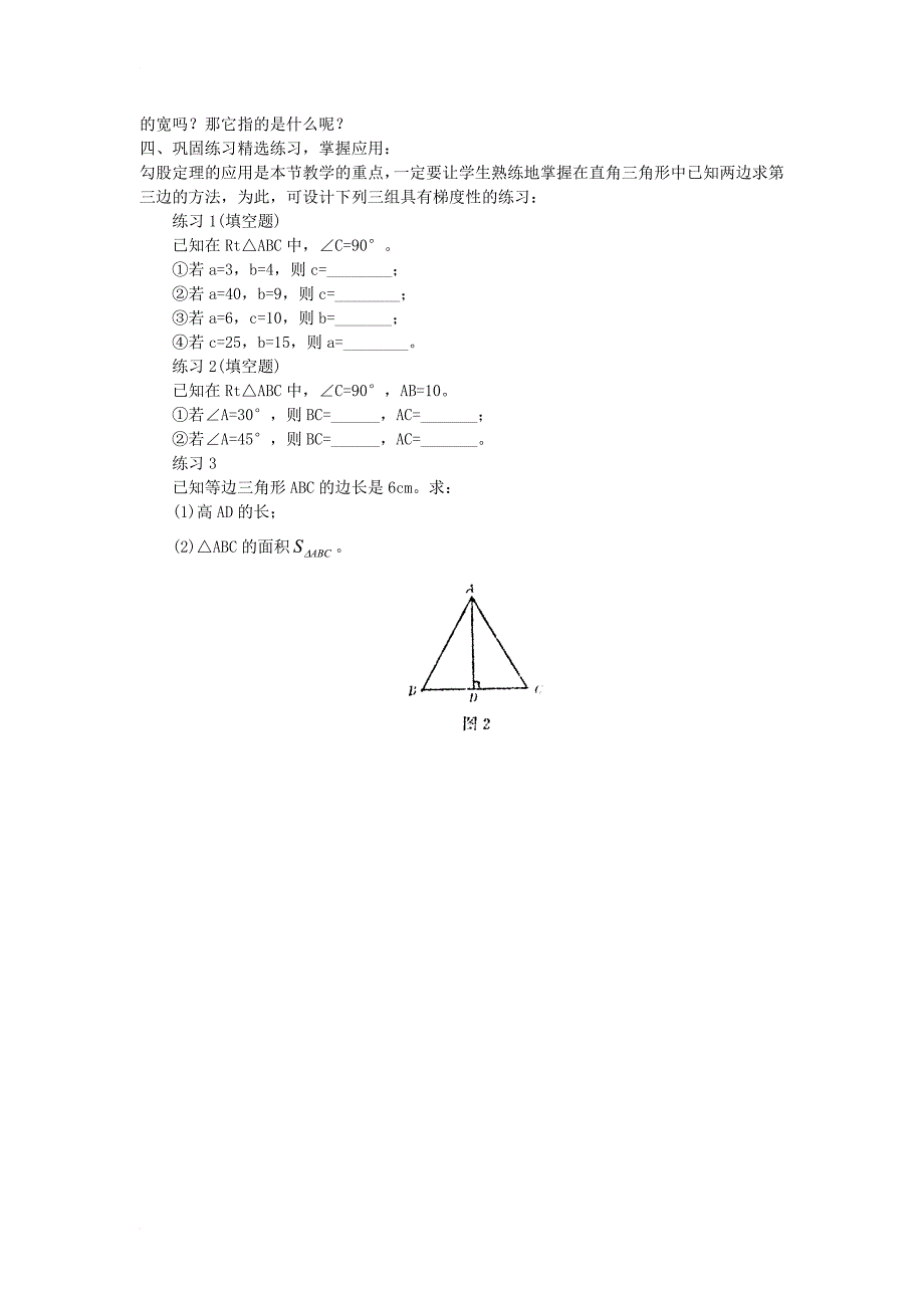 八年级数学上册 1_1 探索勾股定理 第1课时 认识勾股定理学案（无答案）（新版）北师大版_第2页