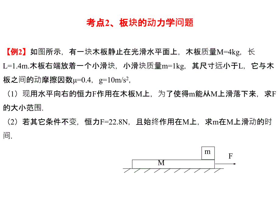 物理专题讲座：滑块与木板问题_第4页