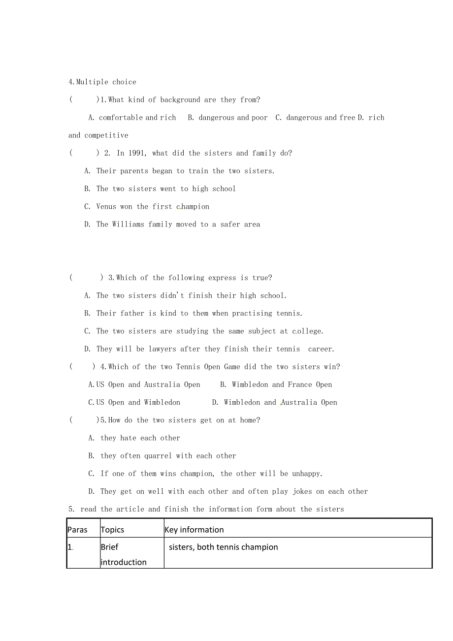 《 lesson 3  sports stars 》阅读与知识点_第3页