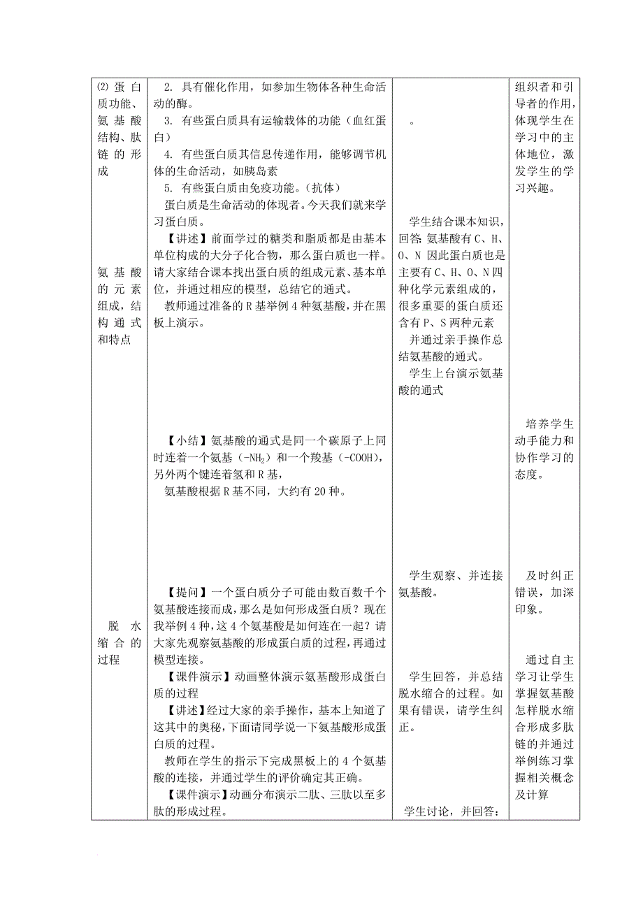 高中生物 第一章 细胞的分子组成 1_3 有机化合物及生物大分子教案2 浙科版必修11_第2页