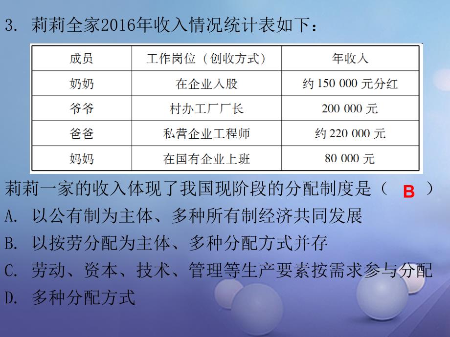 2017_2018学年九年级政治全册第三单元第七课关注经济发展第二框走向共同富裕的道路课后作业课件新人教版_第4页