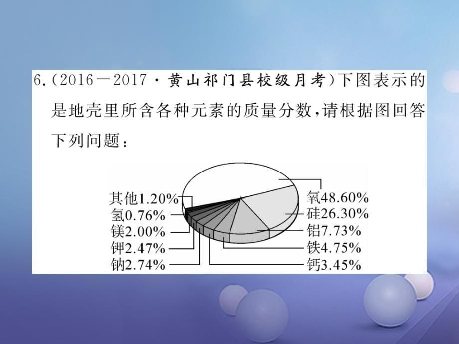 安徽专用2017秋九年级化学上册3物质构成的奥秘3_3第1课时元素练习课件新版新人教版_第5页