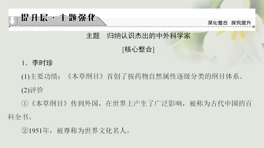 高中历史 专题6 杰出的中外科学家专题分层突破课件 人民版选修4_第4页