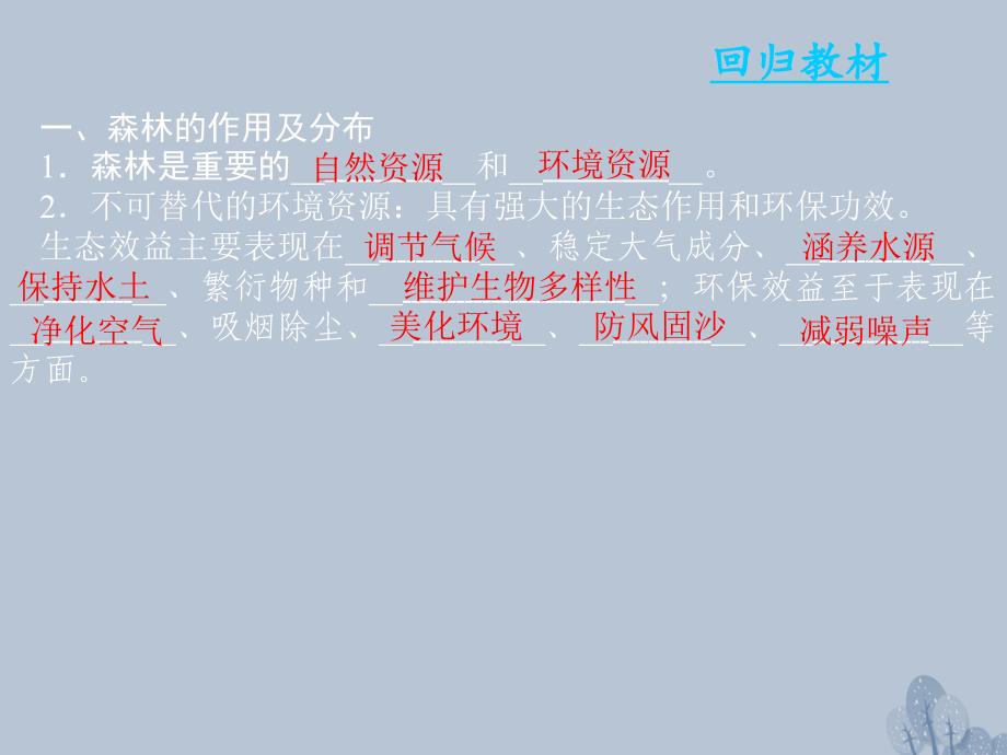 高三地理一轮复习 第十一章 区域可持续发展 第二节 森林的开发与保护——以亚马孙热带雨林为例课件 新人教版_第4页