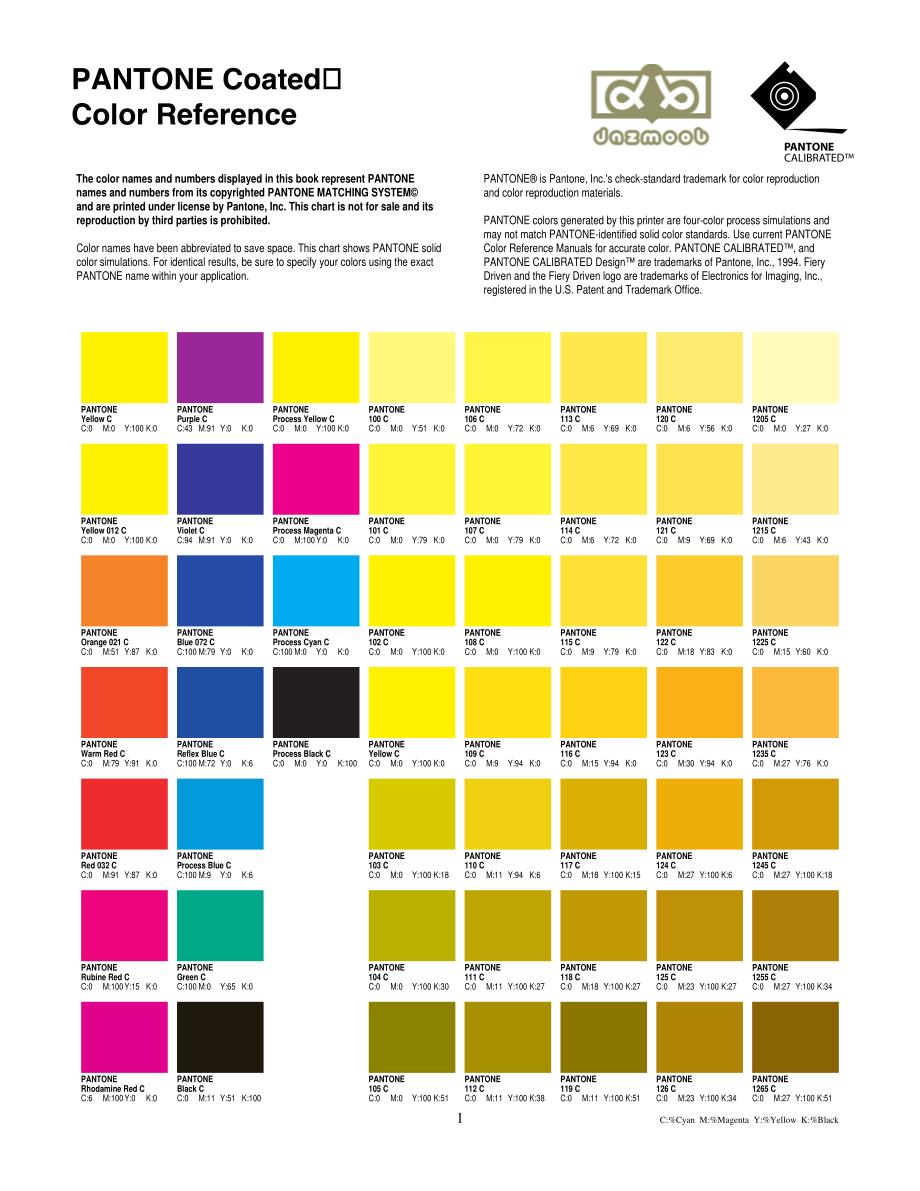 pantone-国际色卡-对应-cmyk-对照表_第1页