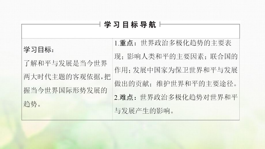 高中历史 专题6 和平与发展——当今世界的时代主题 1 争取人类和平课件 人民版选修3_第2页