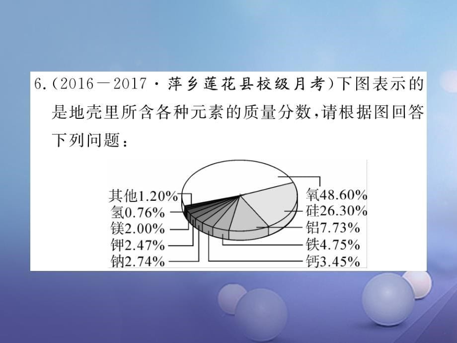 九年级化学上册 第三单元 物质构成的奥秘 课题3 元素 第1课时 元素练习课件 （新版）新人教版_第5页