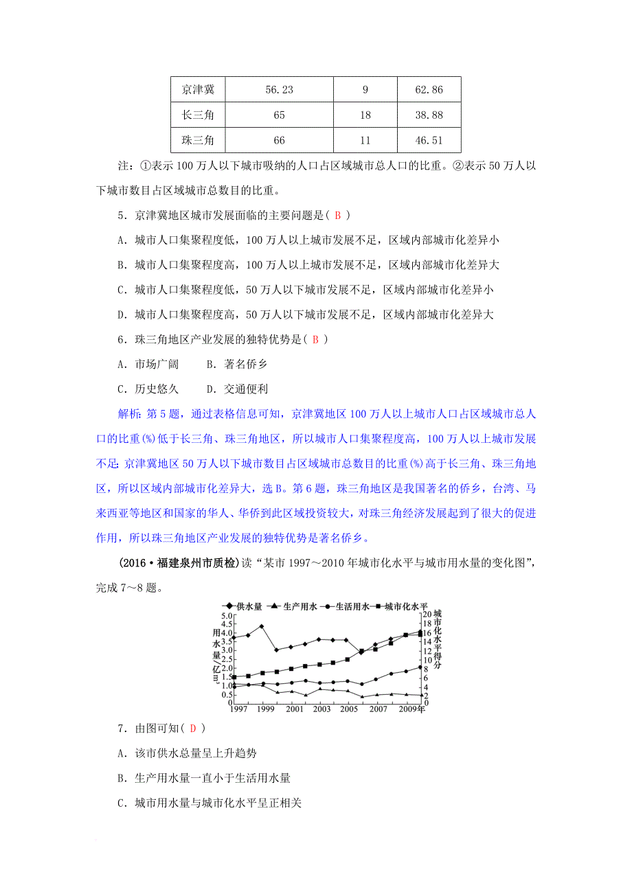 高三地理一轮复习 第十一章 区域可持续发展 第七节 区域工业化与城市化进程——以珠江三角洲为例训练 新人教版_第3页