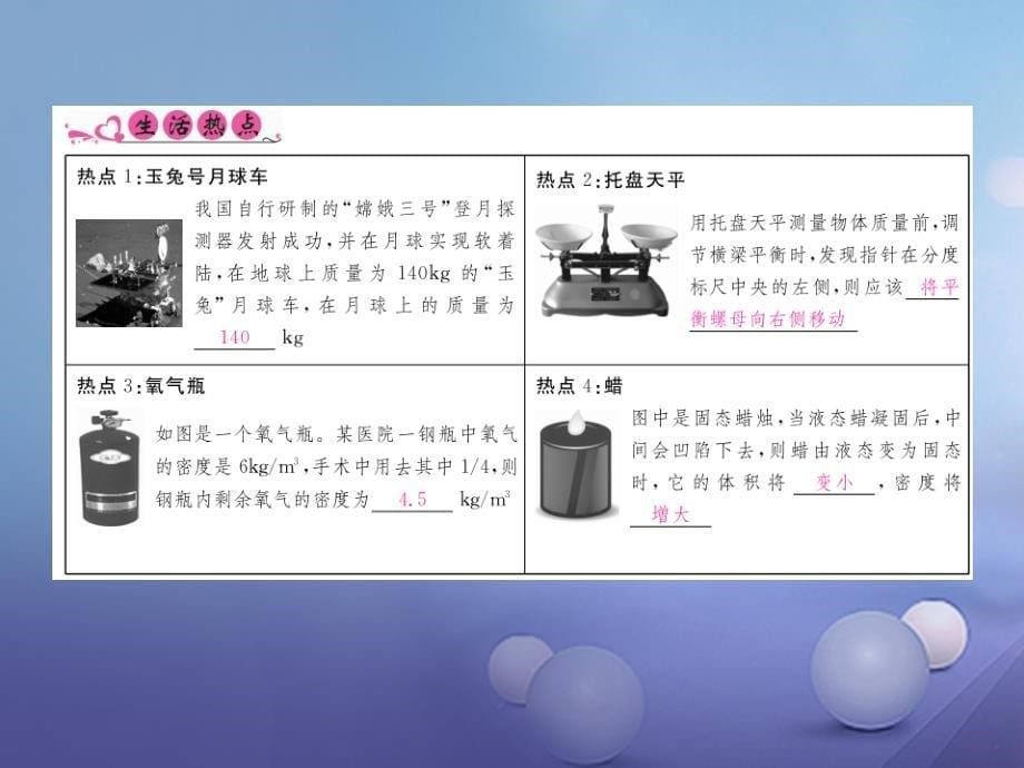 八年级物理全册 第5章 质量与密度知识清单作业课件 （新版）沪科版_第5页