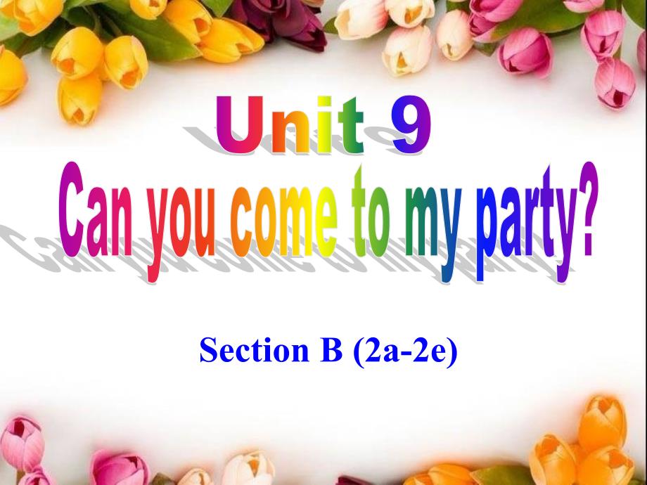 八年级英语上册 unit 9 can you come to my party（第5课时）section b（2a-2e）课件 （新版）人教新目标版_第1页