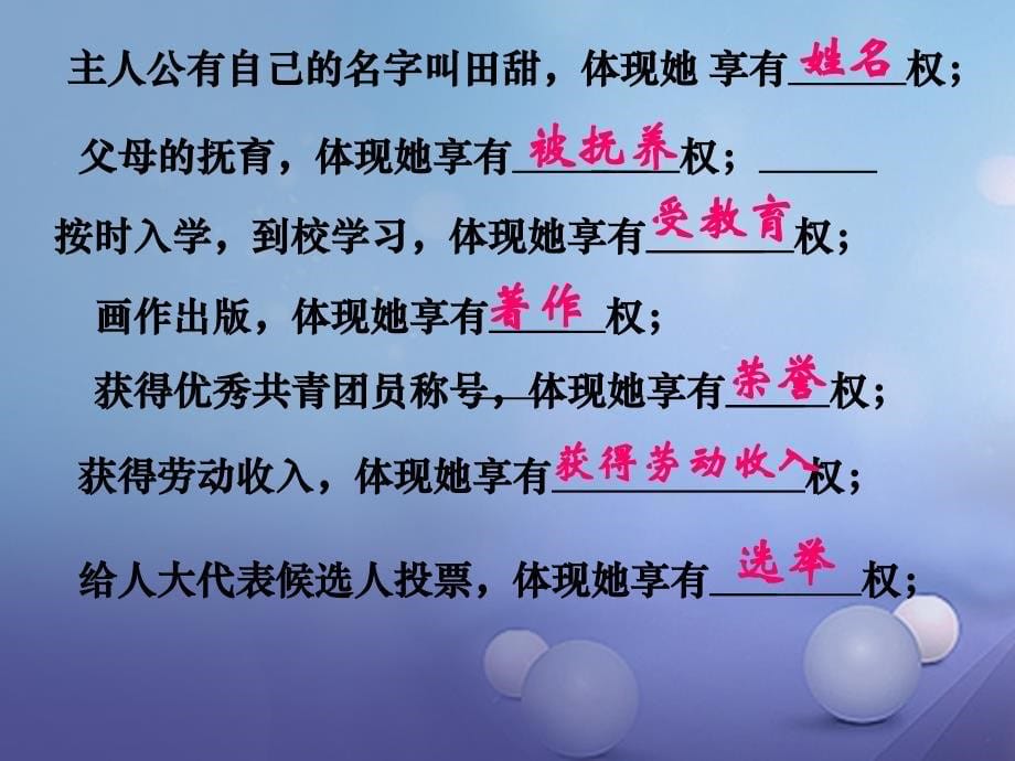 八年级政治下册 第5单元 与法同行 第15课 神圣的宪法 第2框 我国公民的基本权利课件 苏教版_第5页