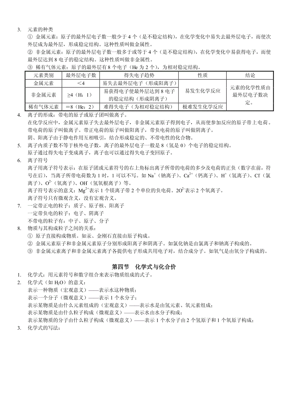 九年级化学上册第四单元复习提纲_第3页