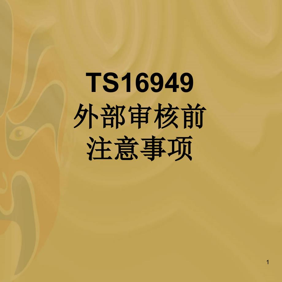 ts16949质量体系外部审核前注意事项_第1页