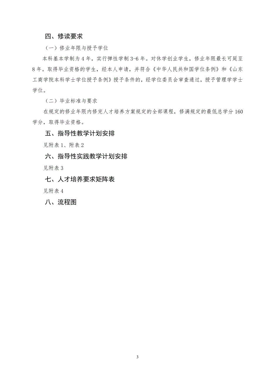 2017年山东工商学院劳动与社会保障专业人才培养方案_第3页